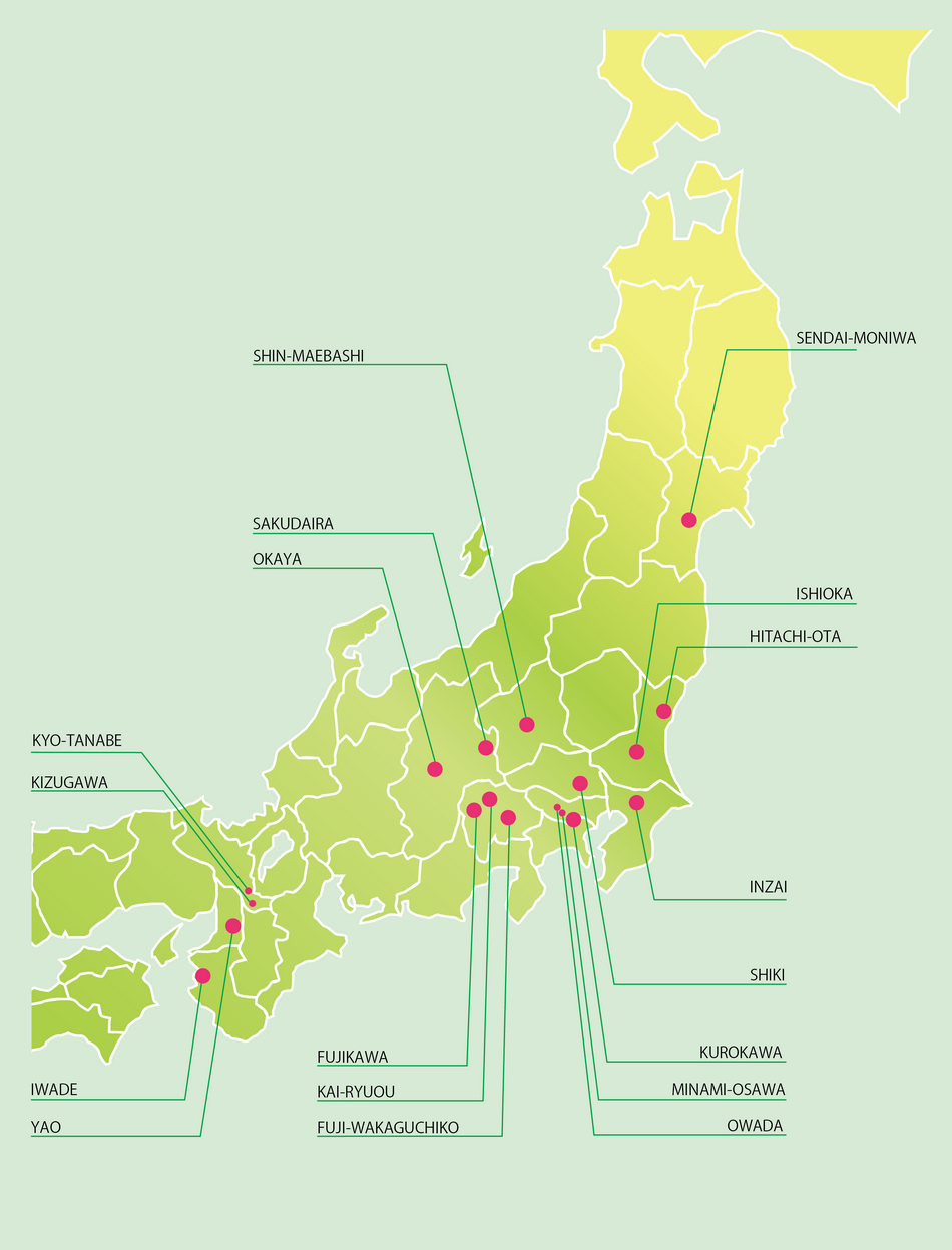 国内施設所在地マップ